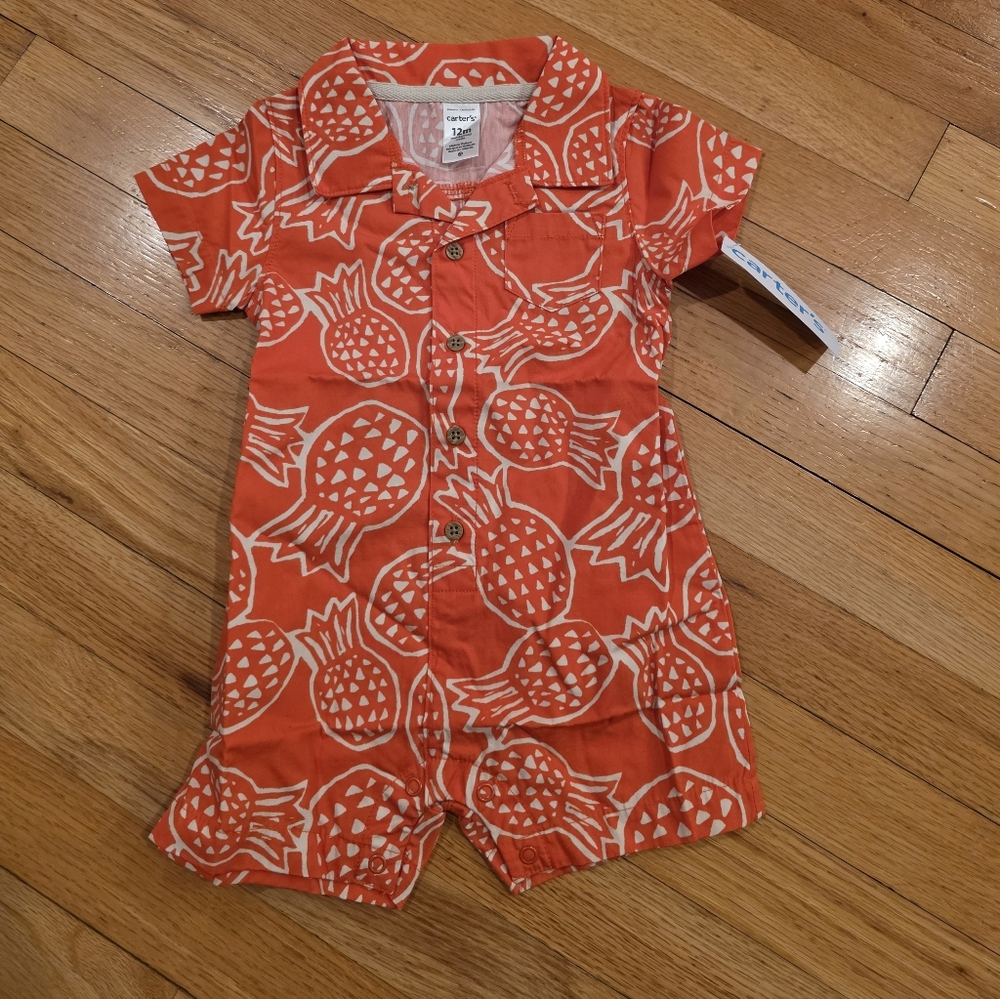 Carter's Baby Collared Button Up One Piece